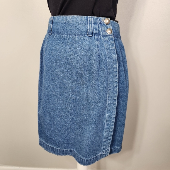 Ruff Hewn Dresses & Skirts - Ruff Hewn Skirt Womens Size 14 Denim Wrap Above Knee